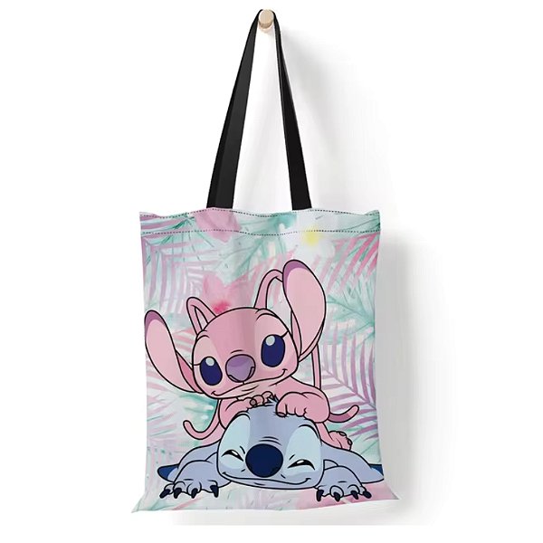 Bolsa Ecobag Ecológica Stitch e Angel juntos