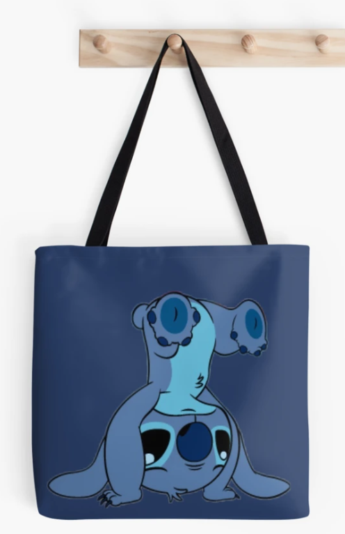 Bolsa Ecobag Ecológica Stitch Azul