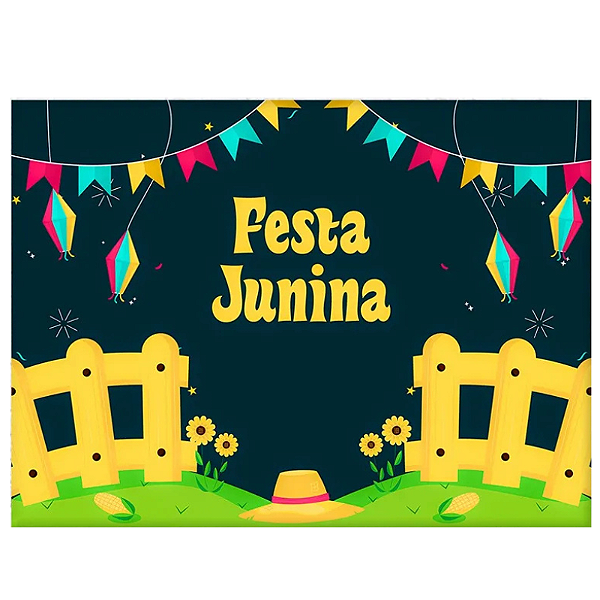 Painel Decorativo São joão / Festa junina/Arraiá Escuro