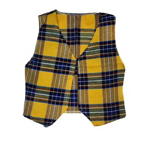 Colete Quadrilha/junina/caipira/são João Infantil - xadrez amarelo