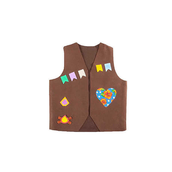 Colete Quadrilha/junina/caipira/são João Infantil - Marrom