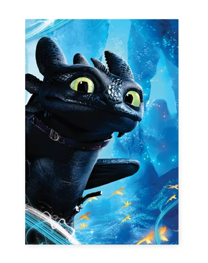 Painel Retangular Decorativo - Como treinar seu dragão o filme 6