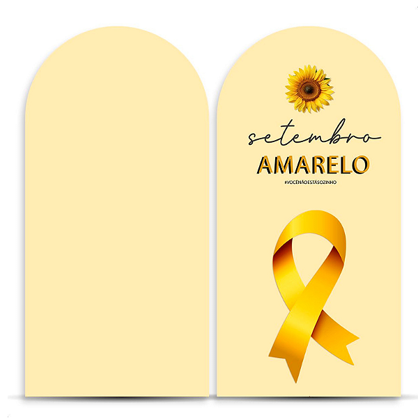 Painel Romano Tecido Sublimado Veste Fácil 3D Setembro amarelo