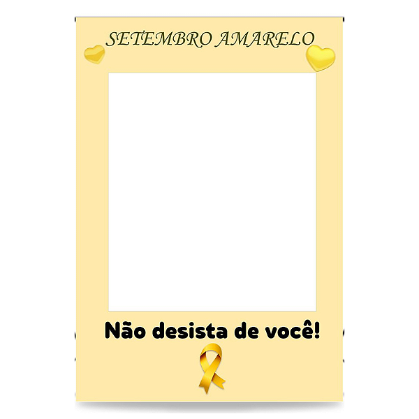 Painel Decorativo interativo vazado Setembro Amarelo 2025