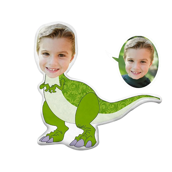 Almofadas 3D Fun - Coloque seu rosto no seu personagem Dino