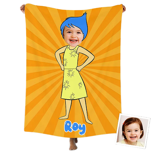 Toalha Fun poket infantil - Seu rosto no personagem alegria