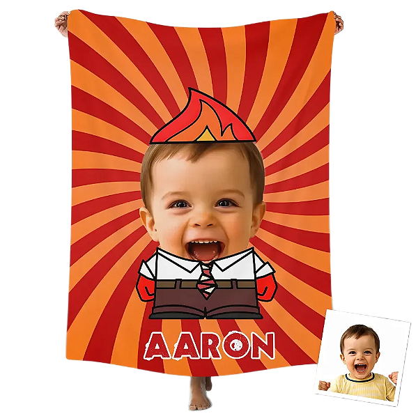 Toalha Fun poket infantil - Seu rosto no personagem Raiva