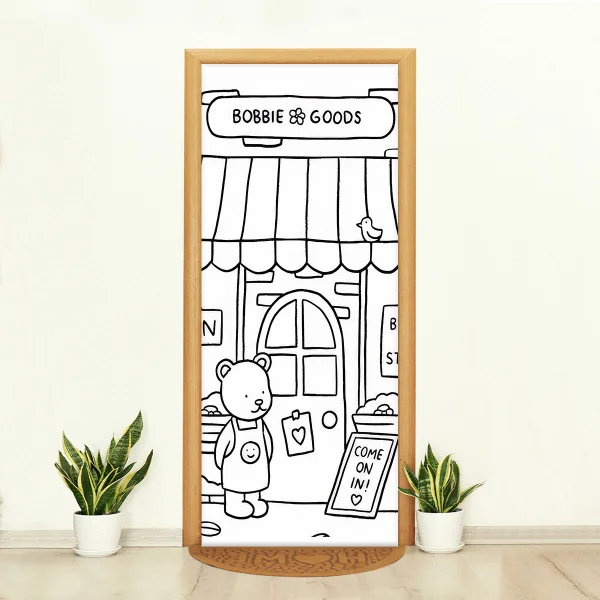 Capa De Porta Decorativo Tecido 0,85x2,10m - Bobbie Goods colorir