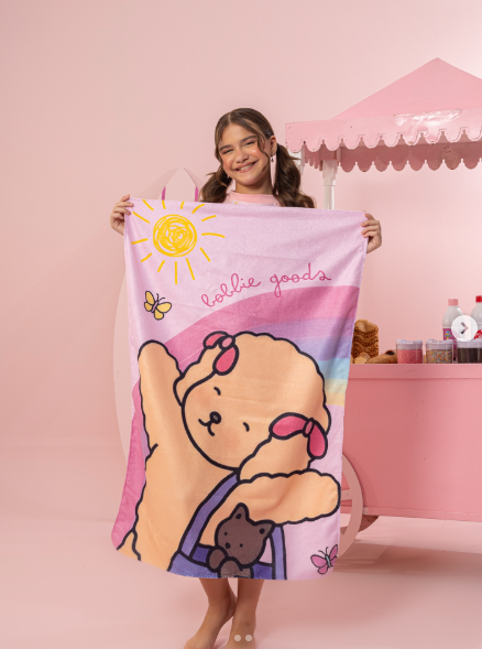 Toalha Fun poket infantil - Bobbie goods rosa