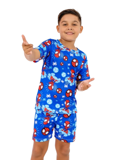 Pijama Baby-Doll Infantil Homem aranha