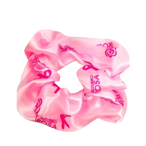 Kit de Scrunchies outubro rosa xuxinha de cabelo lembrancinha para clientes outubro rosa