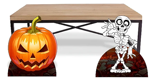 Kit 2 Displays Halloween - De Chão Para Festa
