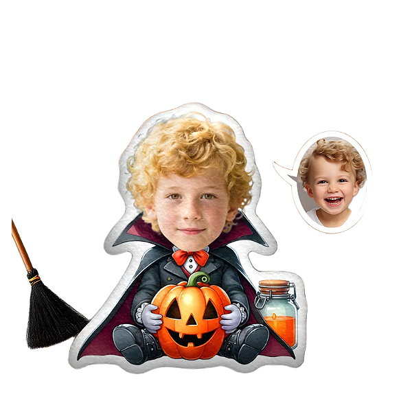 Almofadas 3D Fun - Seu rosto aqui Halloween Vampiro