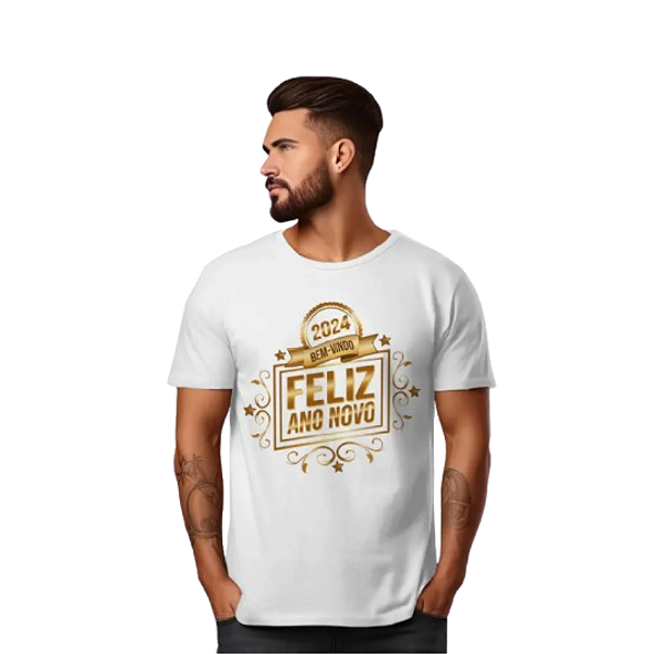 Camiseta Réveillon Feliz Ano Novo /Virada/confraternização