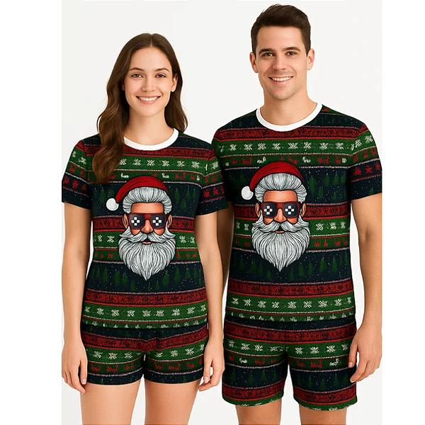 Kit Pijama Casal Natal Crazy