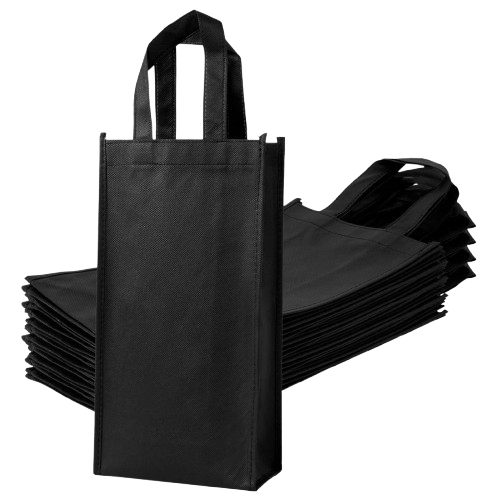 10 Sacolas Tote Bag Wine para vinho 2 garrafas, reutilizável, em tecido personalizado