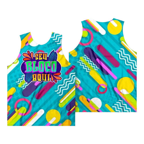 Abadás carnaval folia Camiseta regata - Promoção sem acabamento /listra color