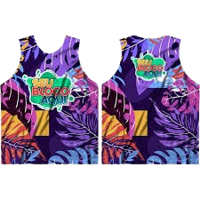 Abadás carnaval folia Camiseta regata - Promoção sem acabamento /folhas lilás