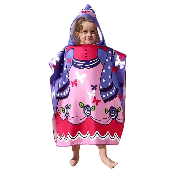 Toalha de praia com capuz - infantil Princesa