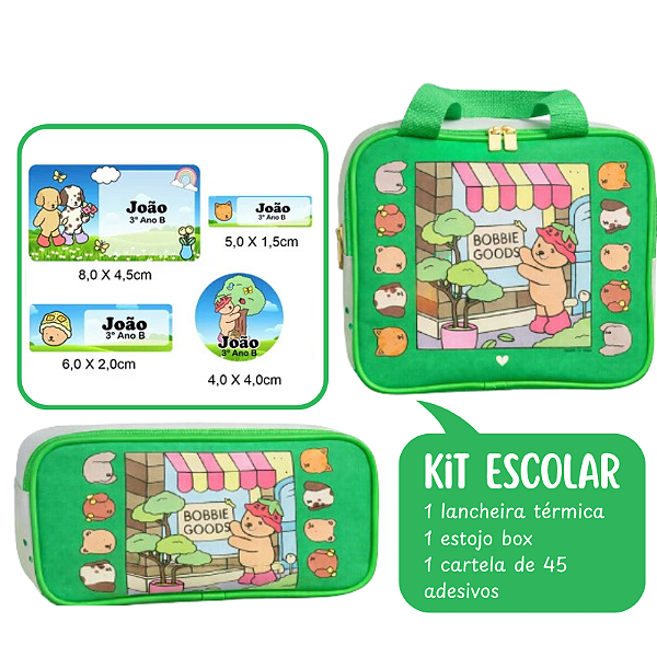 Kit Material Escolar - Bobbie goods verde