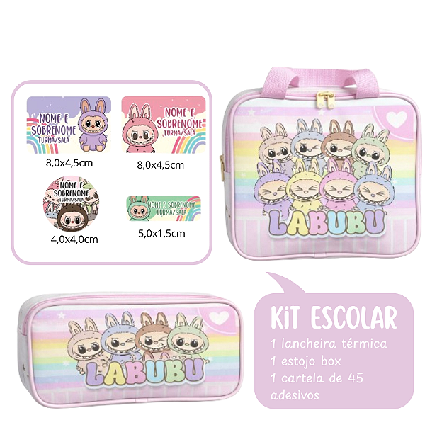 Kit Material Escolar - Labubu