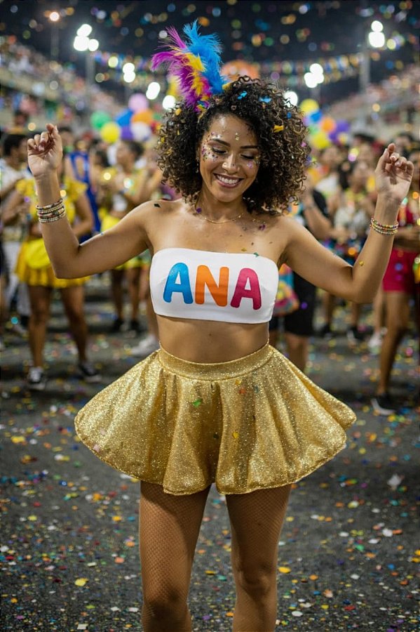 Top Cropped Personalizado seu nome - carnaval 2026