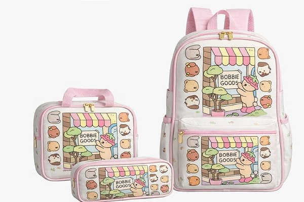 Kit Mochila Escolar - Bobbie goods rosa