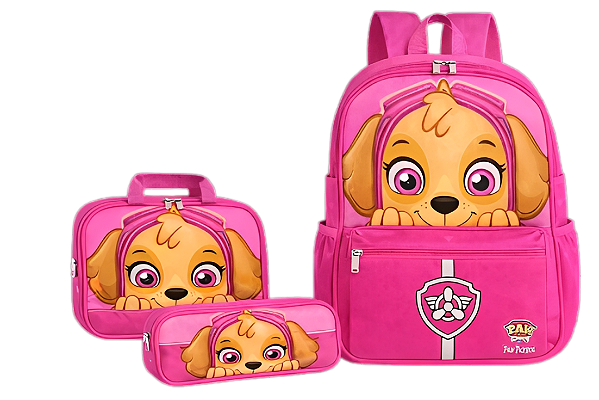 Kit Mochila Escolar - Patrulha Canina skye rosa
