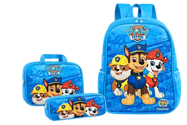 Kit Mochila Escolar - Patrulha Canina azul