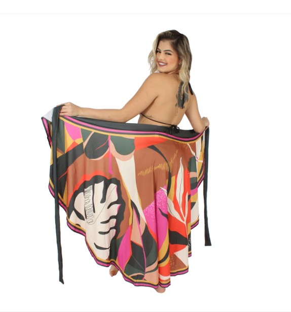 Saia Pareô de Amarrar Personalizada méxico - tam único