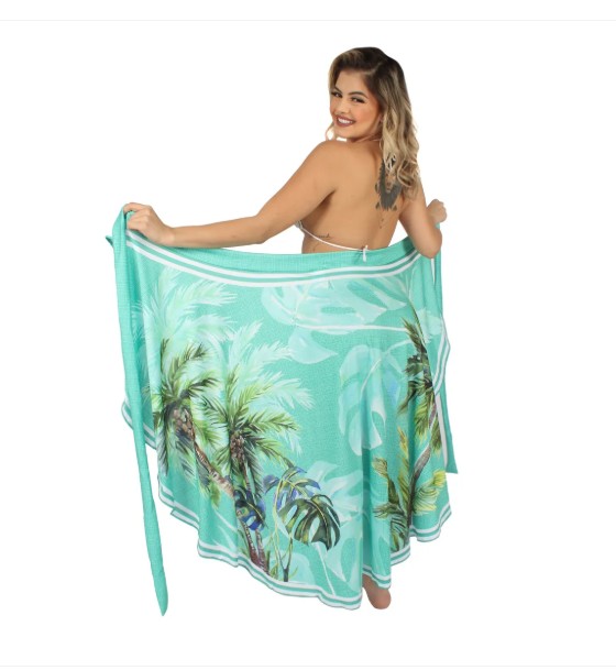 Saia Pareô de Amarrar Personalizada BELIZE - tam único