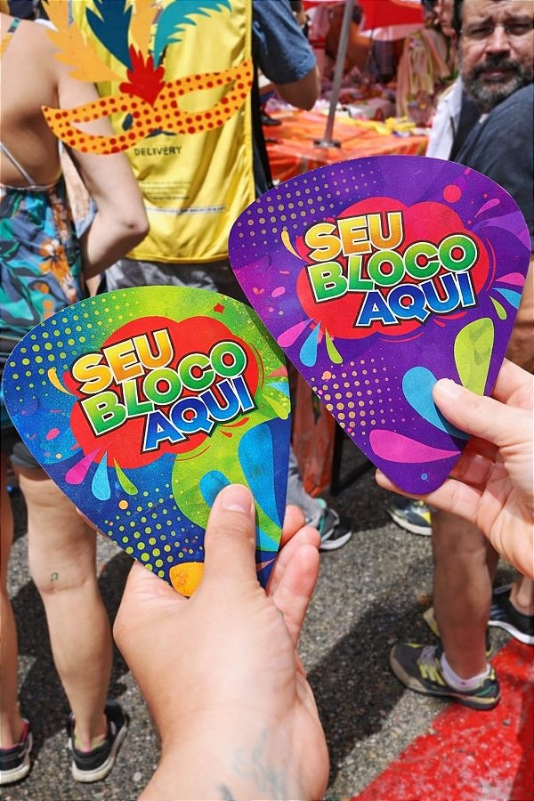 Leque para carnaval - personalizado seu bloco aqui