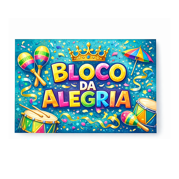 Painel Retangular Decorativo - bloco da alegria