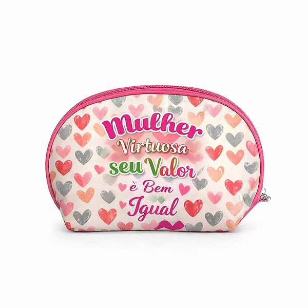 Necessaire Oval Dia da mulher / Mulher Virtuosa