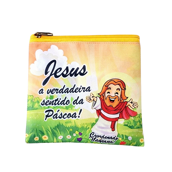 Porta moedas páscoa - Jesus o verdadeiro sentido da páscoa