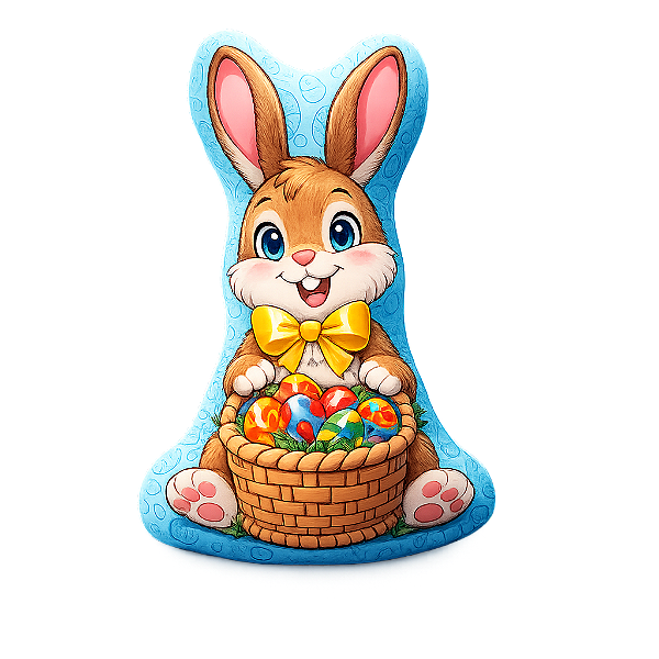 Almofada 3d - Páscoa/coelho gravata amarela