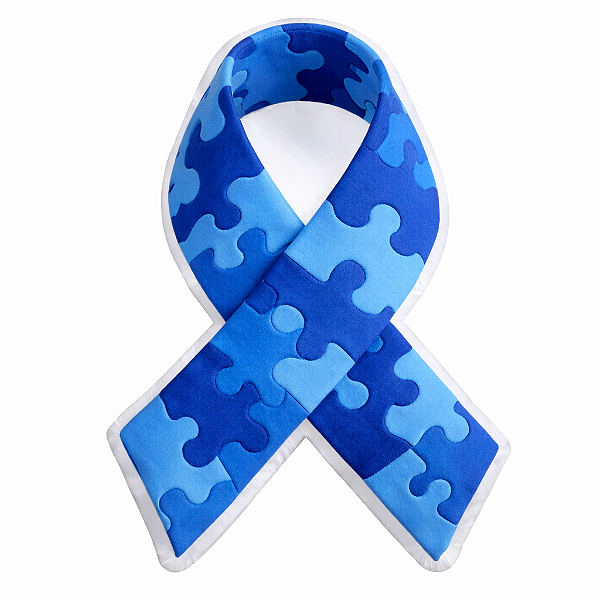 Almofada 3d - Laço autismo azul