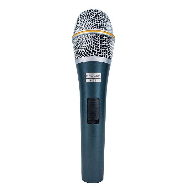 MICROFONE KADOSH K-98 DINÂMICO HIPERCARDIÓIDE COR AZUL/PRATE