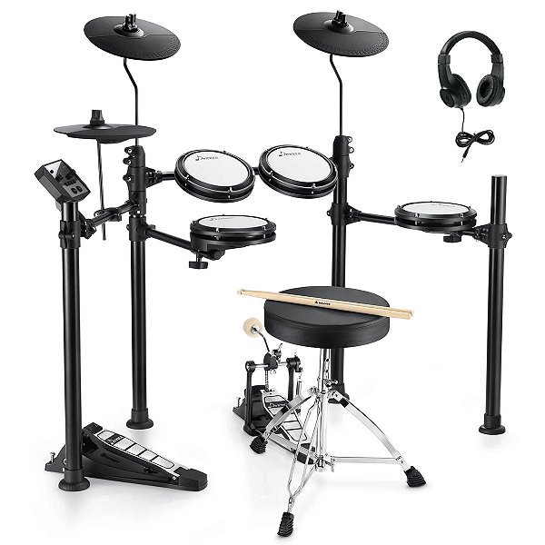 BATERIA ELETRONICA DONNER DED95 8 PÇ MESH PAD BUMBO C/ FONE