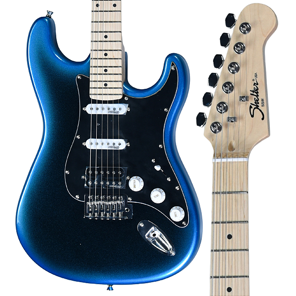 GUITARRA SHELTER STRATO ST BASSWOOD HSS SSW DARK NIGHT