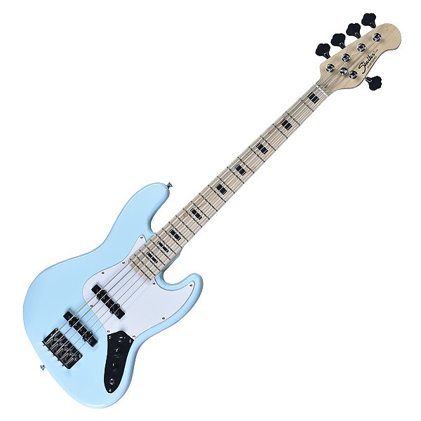 BAIXO SHELTER JAZZ BASS CAPTADOR JB 5 CORDAS AZUL SHJB75 PRO
