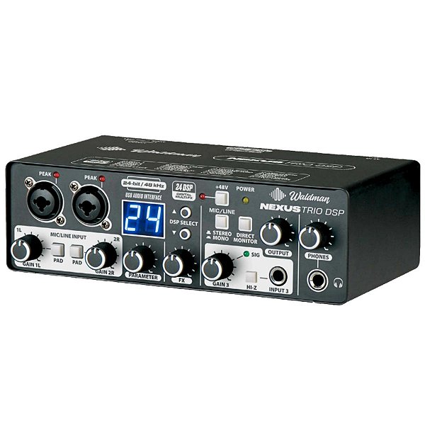 INTERFACE DE AUDIO USB 3 CANAIS +48V NEXUS TRIO DSP WALDMAN