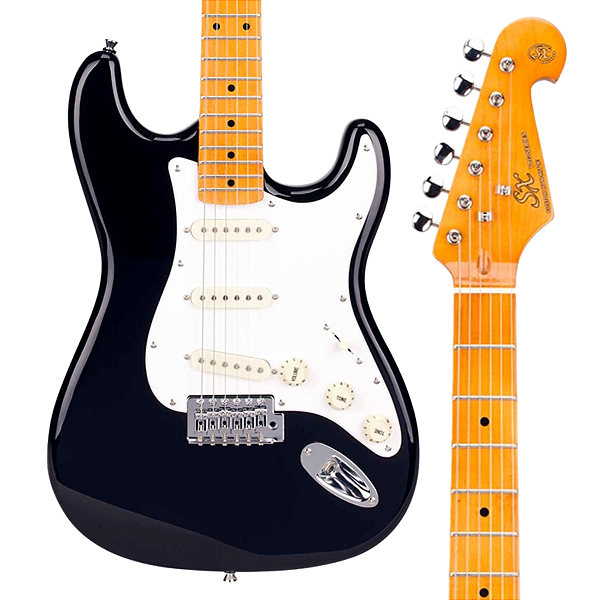 GUITARRA STRATO C/ BAG VINTAGE PLUS PRETA SST 57 BK SX