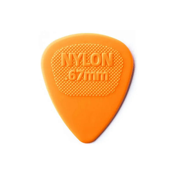 KIT 6 PALHETAS NYLON MIDI 0,67MM LARANJA DUNLOP