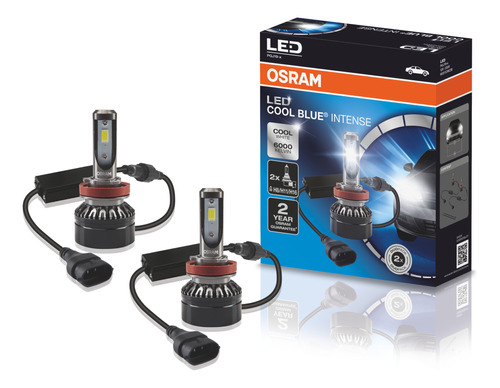 Par De Lâmpada Led H8 H11 H16 12v Osram Cool Blue Pgj19-x