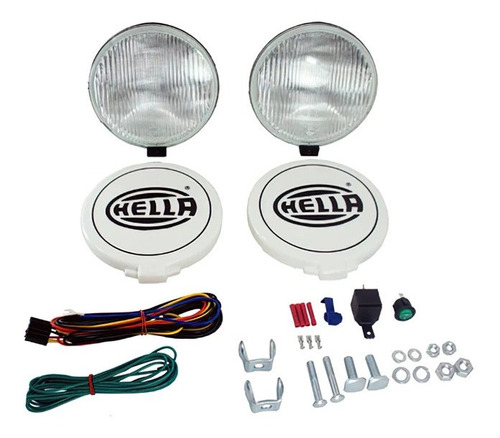 Farol Milha Neblina Auxiliar Modelo Hella 500 Lente Raiada (par)