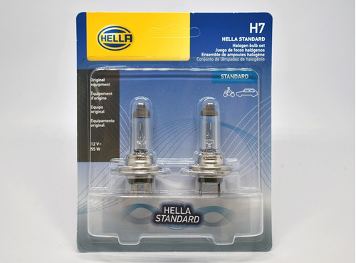 Lâmpada Farol Baixo H7 Hella Halógena 12v 55w (par)