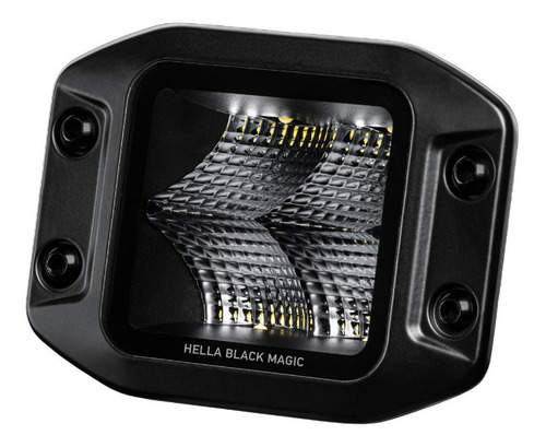 Par Cubo LED Farol Milha Embutir Hella Black Magic 3.2 Flood