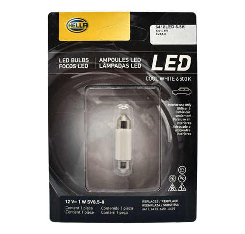 Lâmpada Led Torpedo 36mm 6418 12v 6500k - Hella