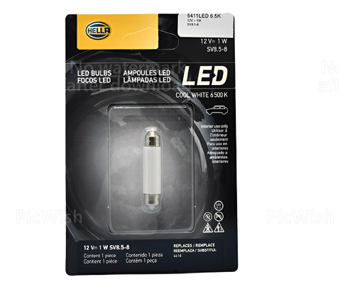 Lâmpada Led Torpedo 41mm 6411 12v 6500k - Hella